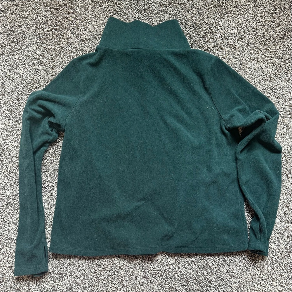 Forest green Eddie Bauer mock turtle neck fleece. Size medium.